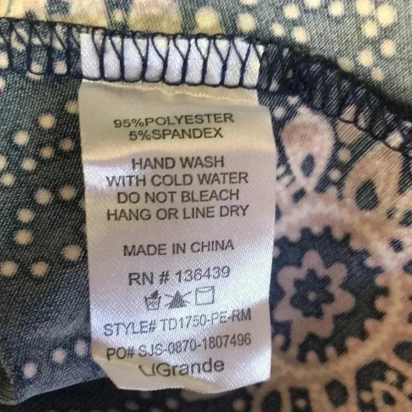 SJS petite dress size large navy with white and shades of mauve - Picture 5 of 9